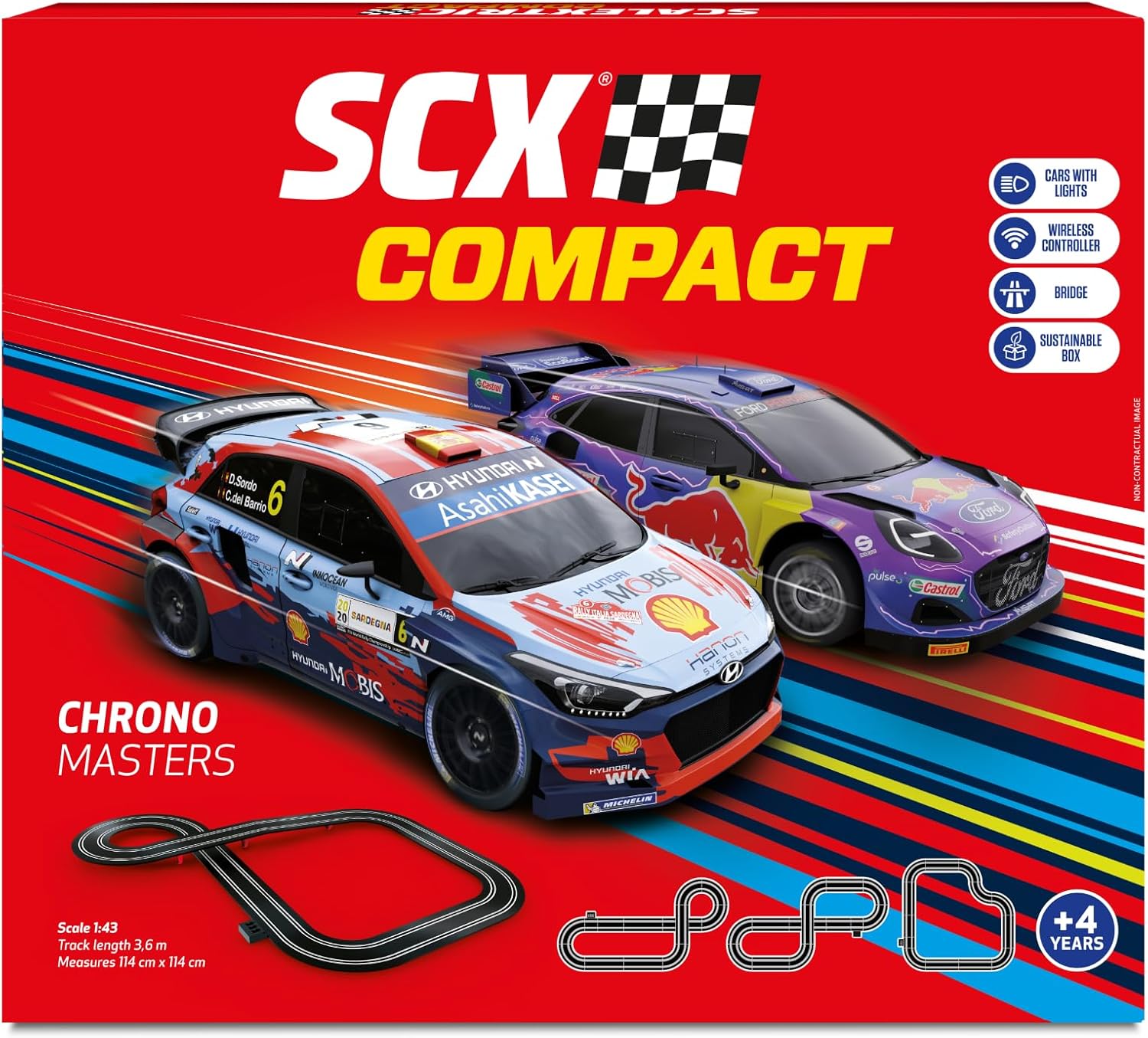 Scalextric Compact C10467S500 1/43 Chrono Masters
