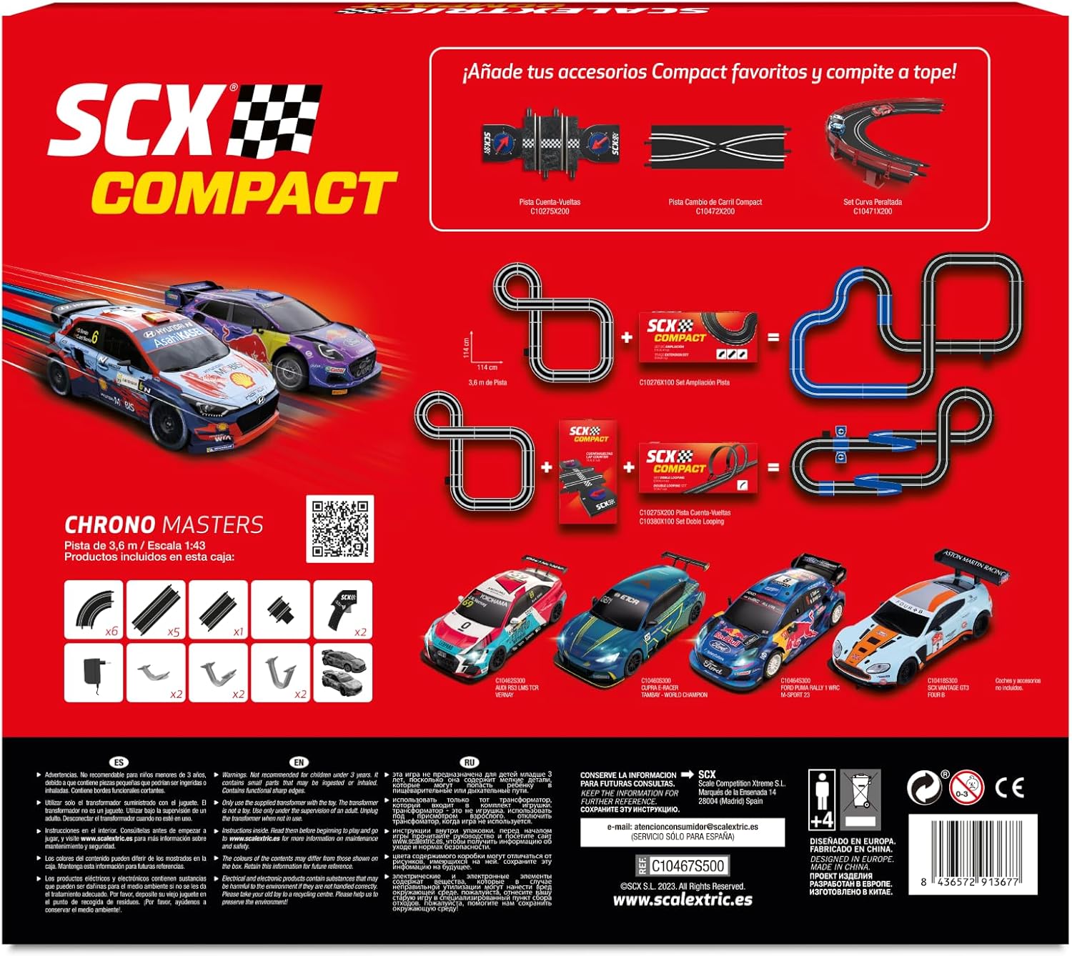 Scalextric Compact C10467S500 1/43 Chrono Masters