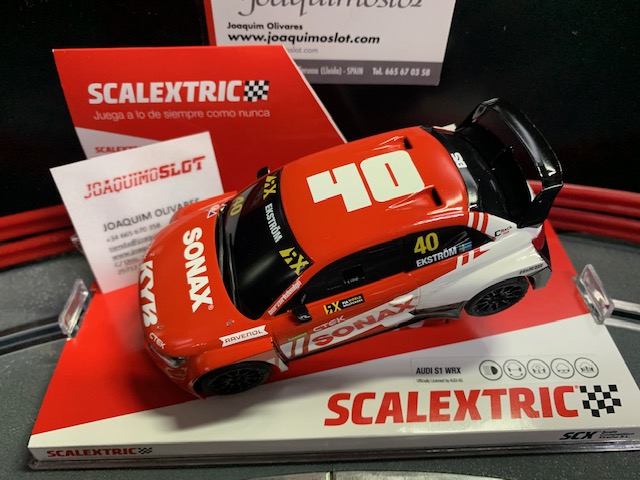 Scalextric E10328S500B Audi S1 WRX Sonax Exclusivo de circuito