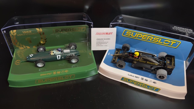 Superslot F1D Lotus 98T 1986 Detroit GP & BRM P57 Winner Duth GP