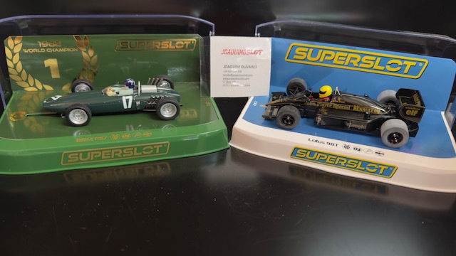 Superslot F1D Lotus 98T 1986 Detroit GP & BRM P57 Winner Duth GP