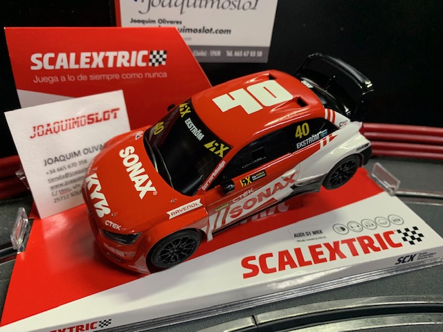 Scalextric E10328S500B Audi S1 WRX Sonax Exclusivo de circuito