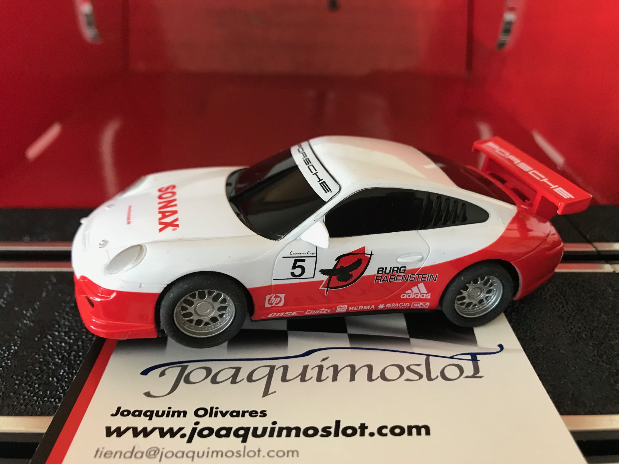 scalextric compact porsche 911 gt3 cup sonax
