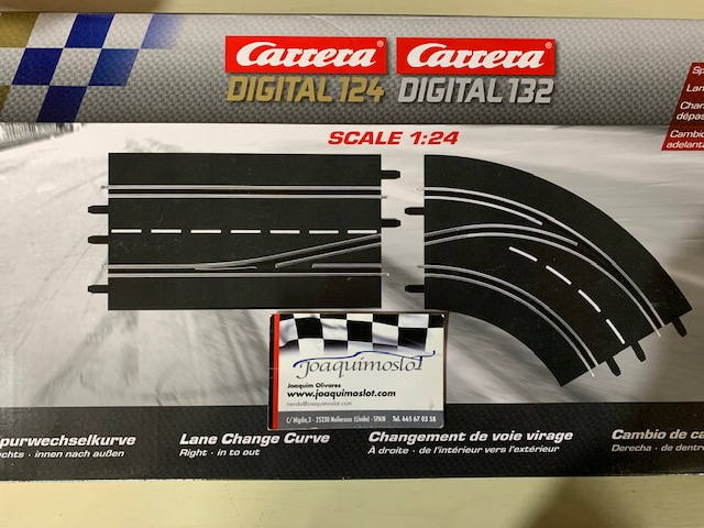 Carrera 1/24 y 1/32  30364  Cambio de carril curva Dcha 2 Unid