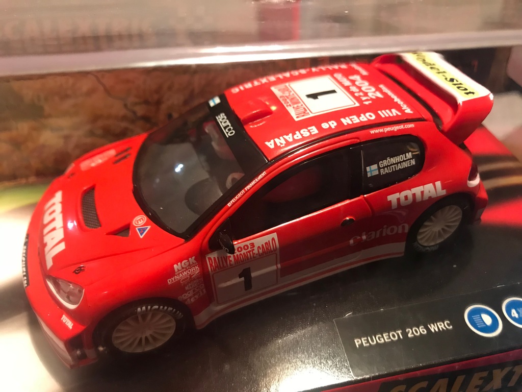 Voiture Slot Scalextric 1/32 - Peugeot 206 WRC - Occasion Pour Circuit