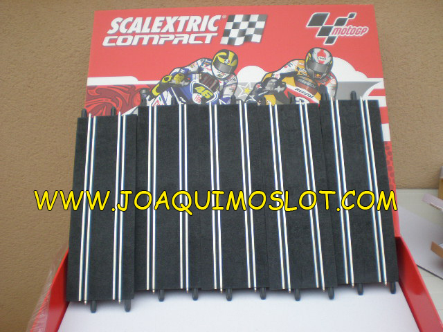 scalextric compact lote 4 rectas standar