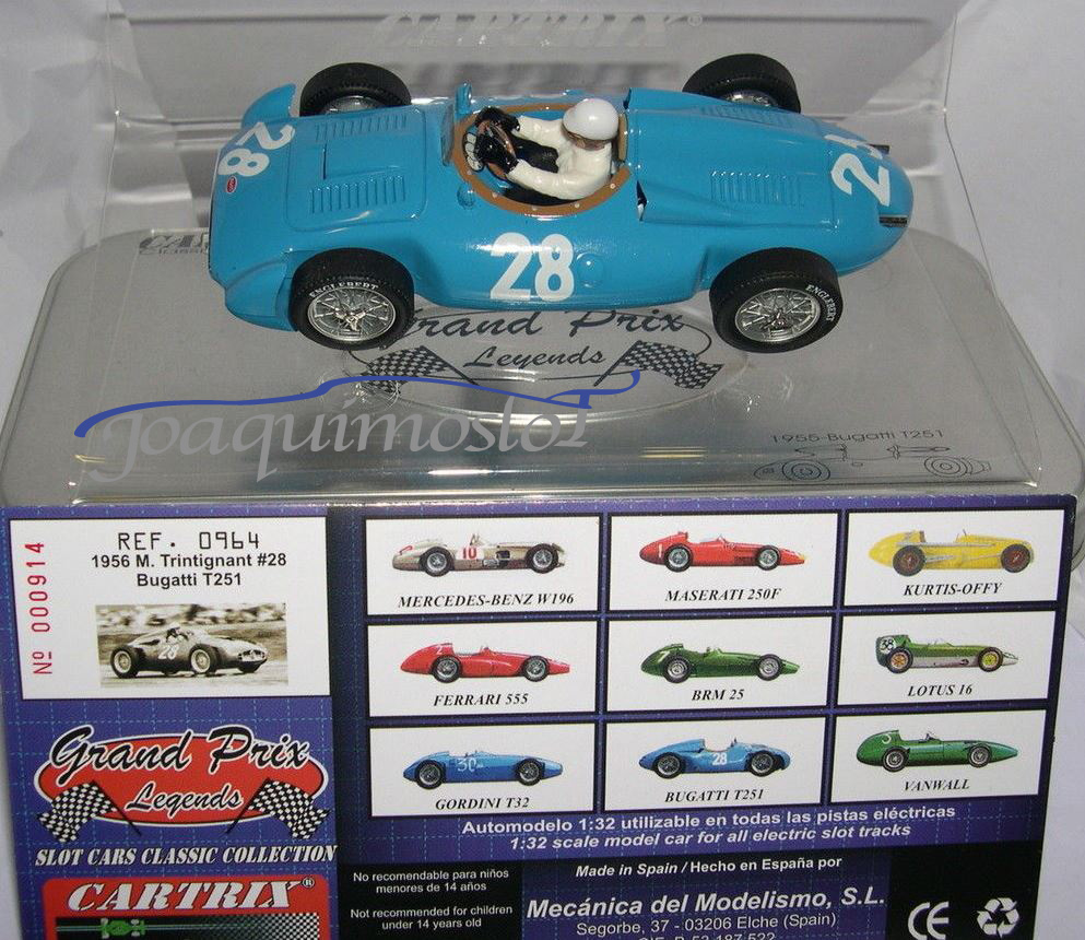 cartrix bugatti t251 #28 1956 m.tritignant