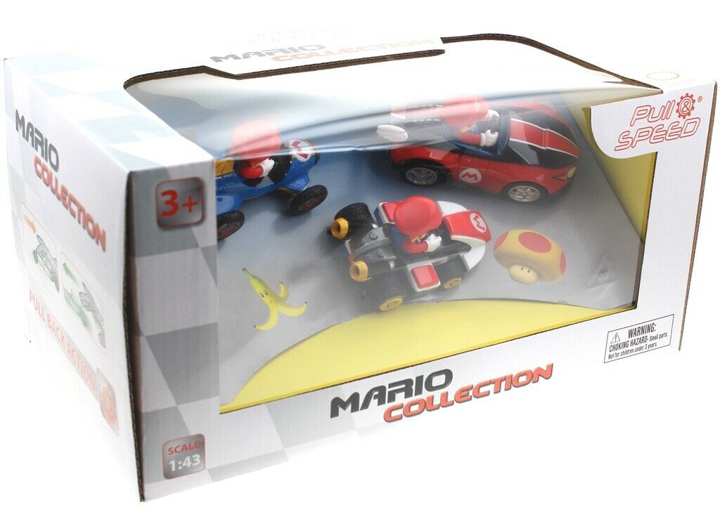 pull&speed 13016 nintendo mario kart wii +8+mach 8 escala 1/43