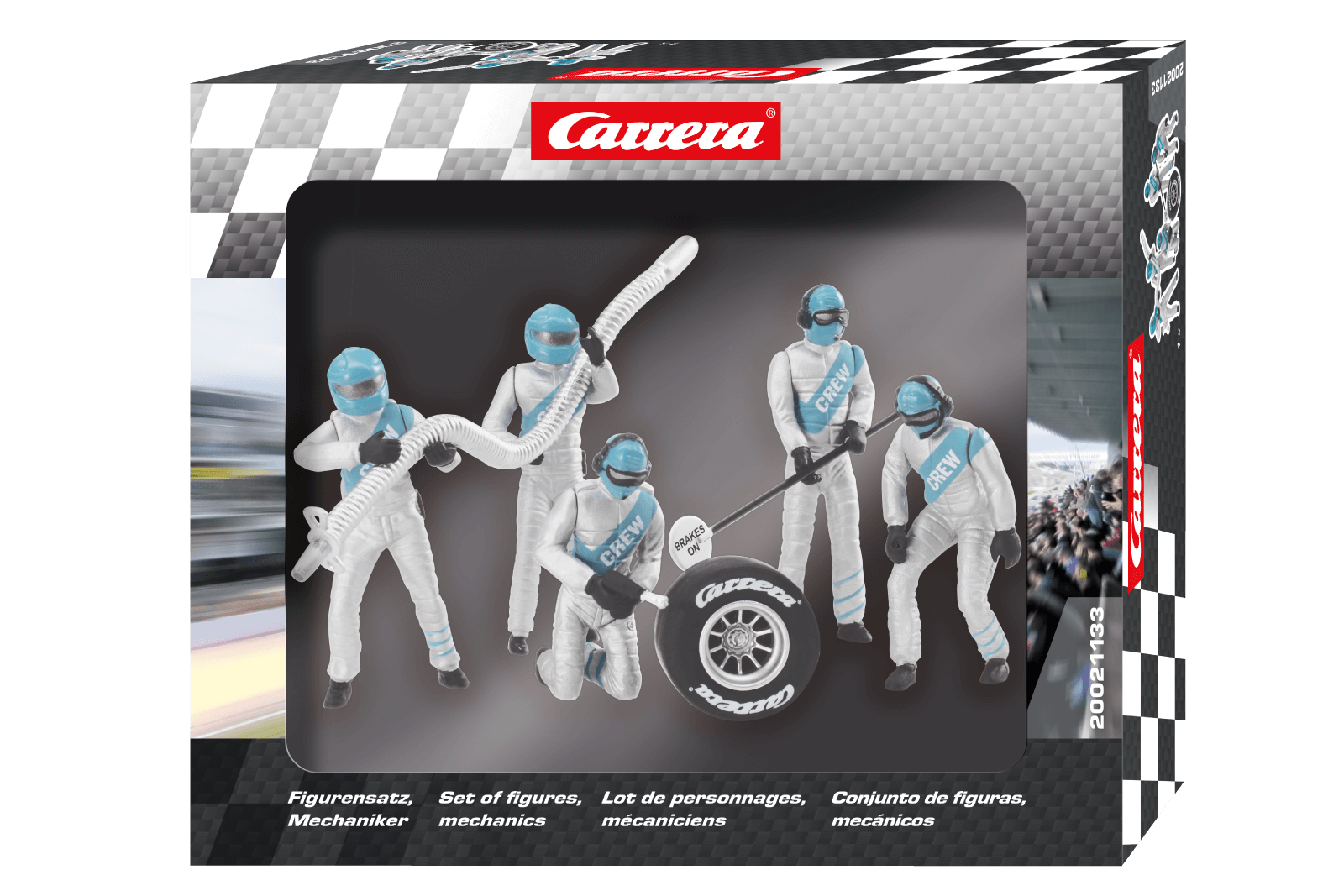 carrera 21133 set de figuras, mecánicos (plata/turquesa)