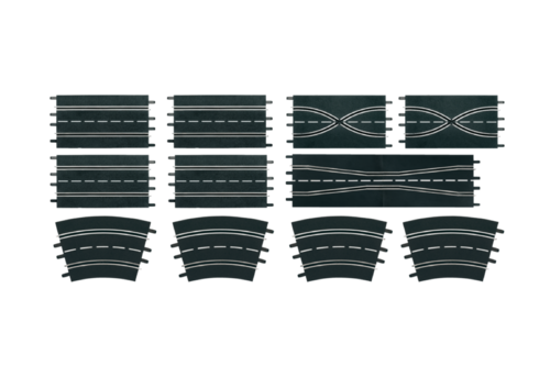 carrera 26956 juego ampliación 4 rectas, 2 cambios carril
