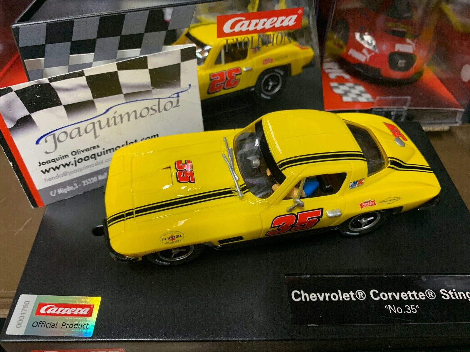 carrera evolution 27615 chevrolet corvette sting ray #35