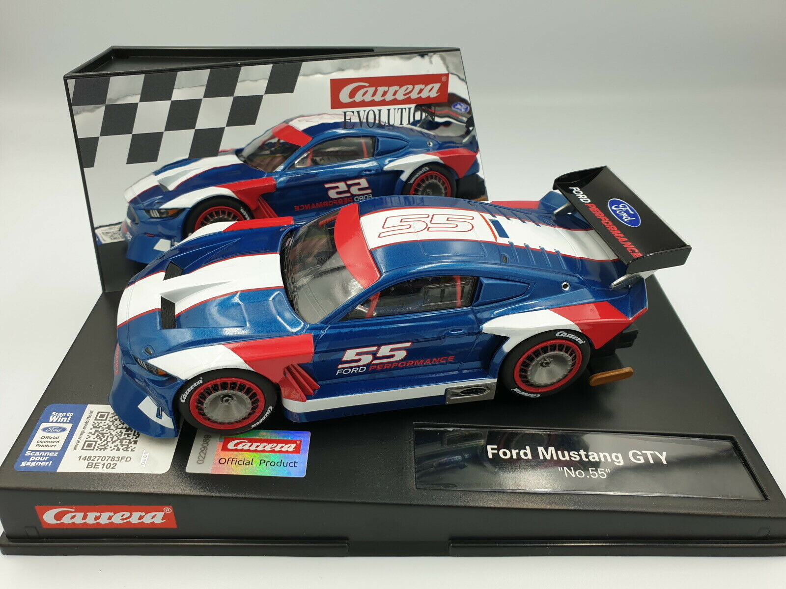 carrera evolution 27637 ford mustang gty "nº 55"