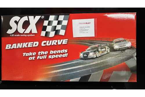 scalextric 8868 set curva peraltada pista negra.
