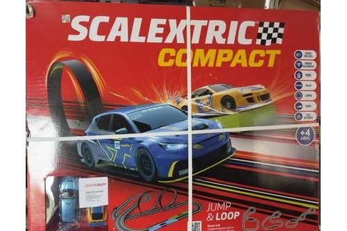 scalextric compact c10468s500 circuito jump & loop