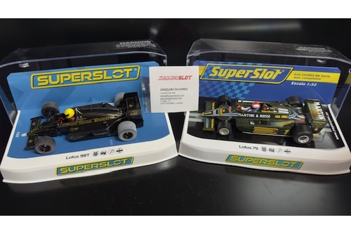 superslot f1c lotus 98t 1986 detroit gp & lotus 79 - usa gp west