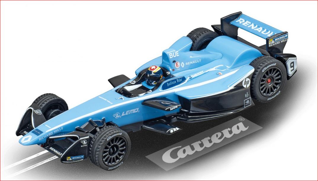 carrera go!!! 64126 formula e renault e.dams "s.buemi, no.9"