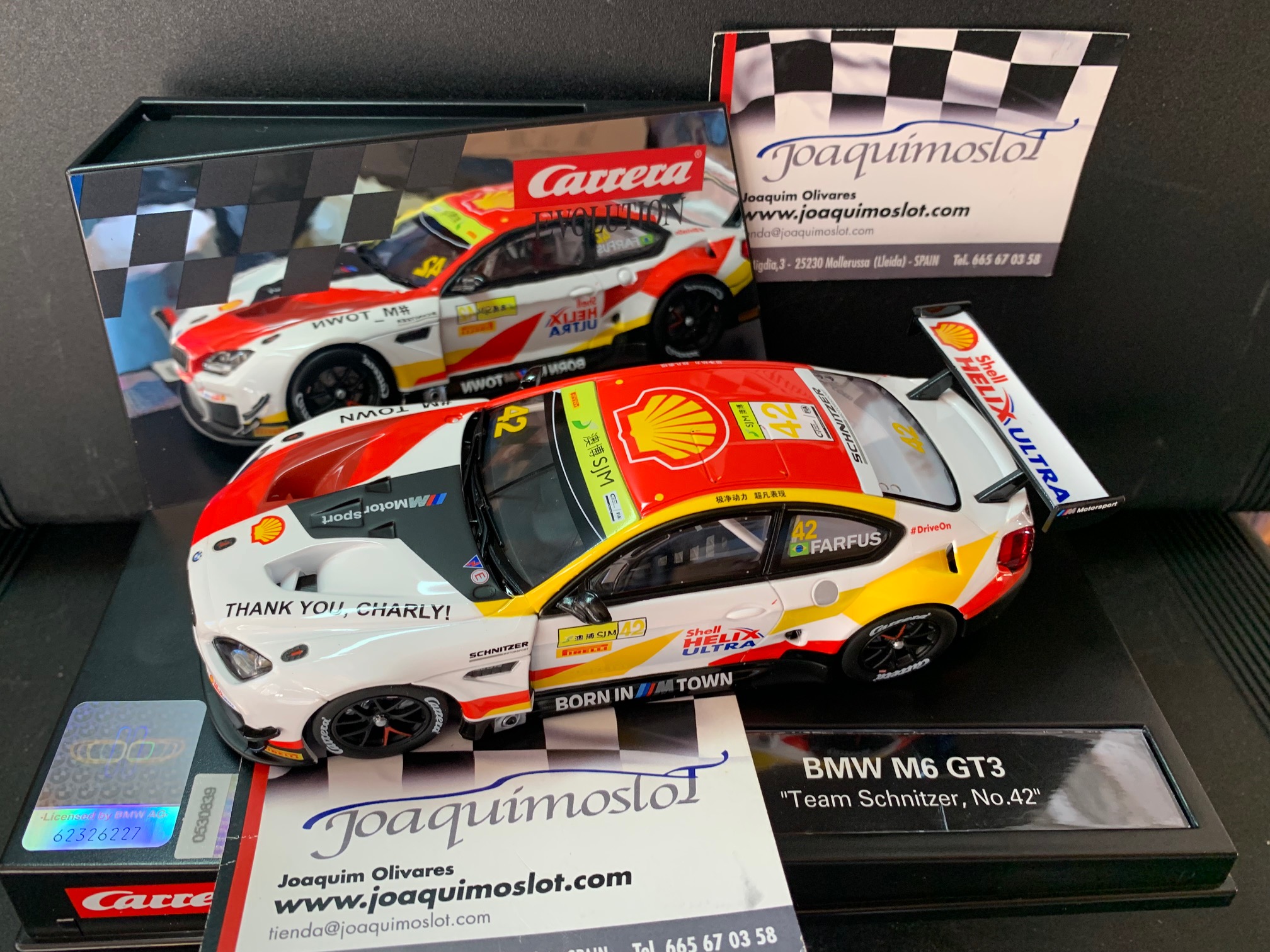 carrera evolution 27660 bmw m6 gt3 team schnitzer, no. 42
