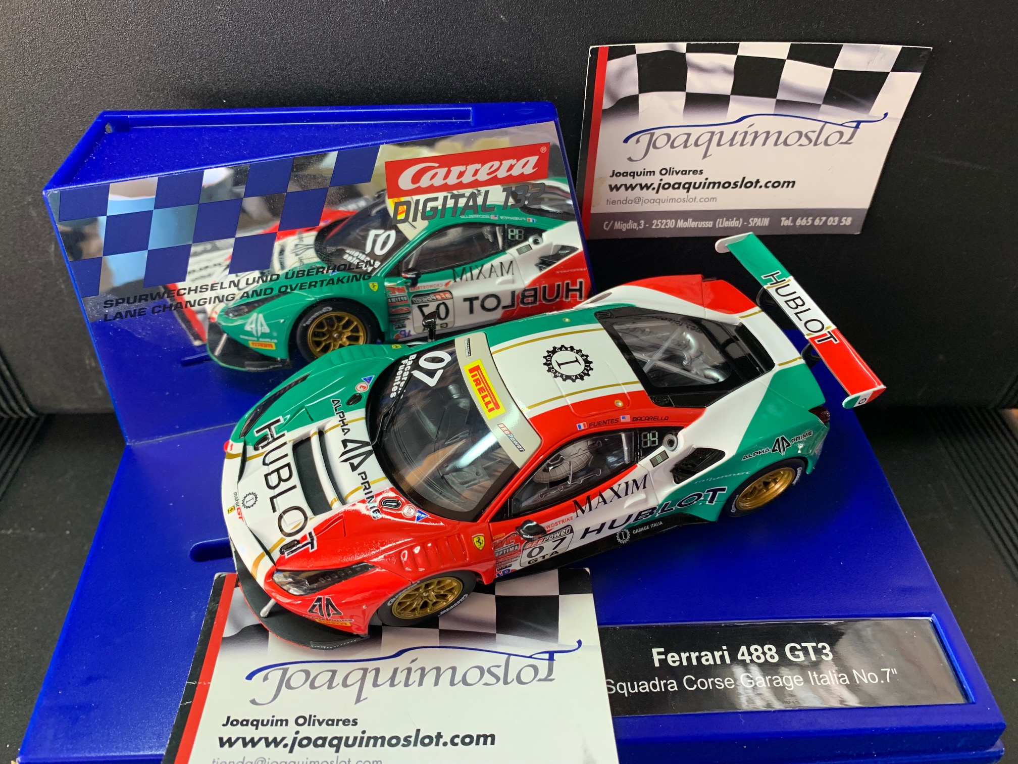 carrera digital 132 30999 ferrari 488 gt3 "squadra corse garage