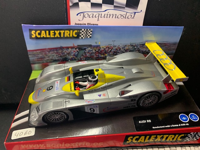 scalextric 6076 audi r8 2º lemans " amarillo "
