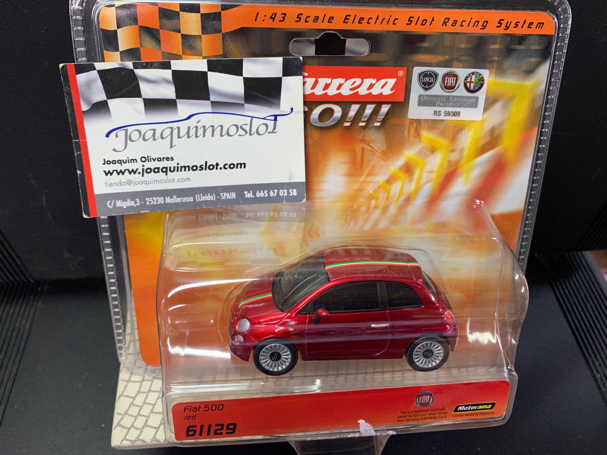 carrera go!! 61129 fiat 500 red 1/43