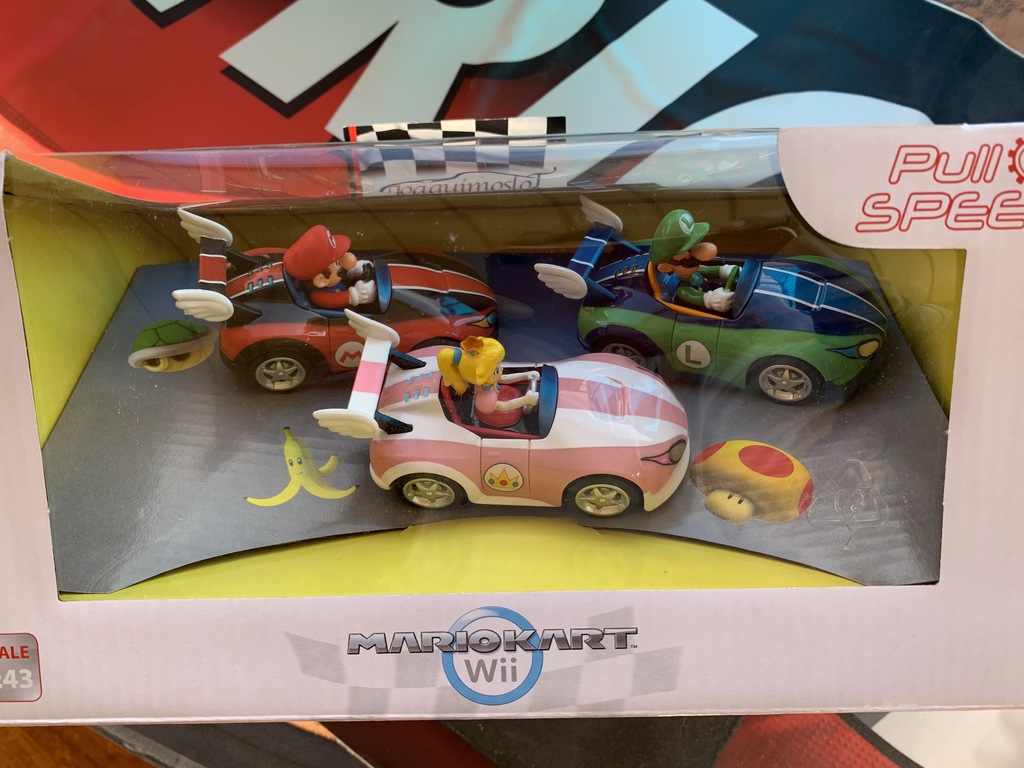pull&speed 13001 nintendo mario kart wii 3 coches escala 1/43