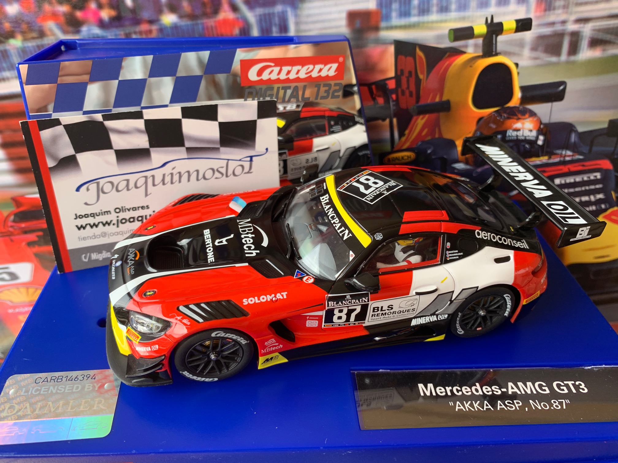 carrera digital 30846 mercedes-amg gt3 "akka asp, no.87"