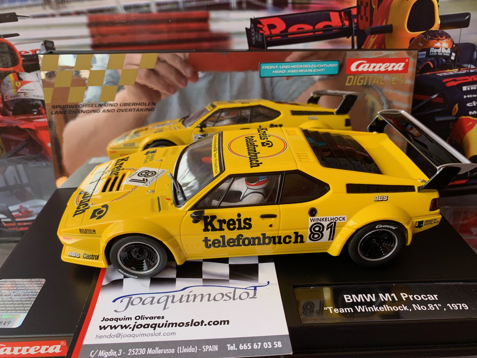 carrera digital 124 23855 bmw m1 procar equipo winkelhock, no.81