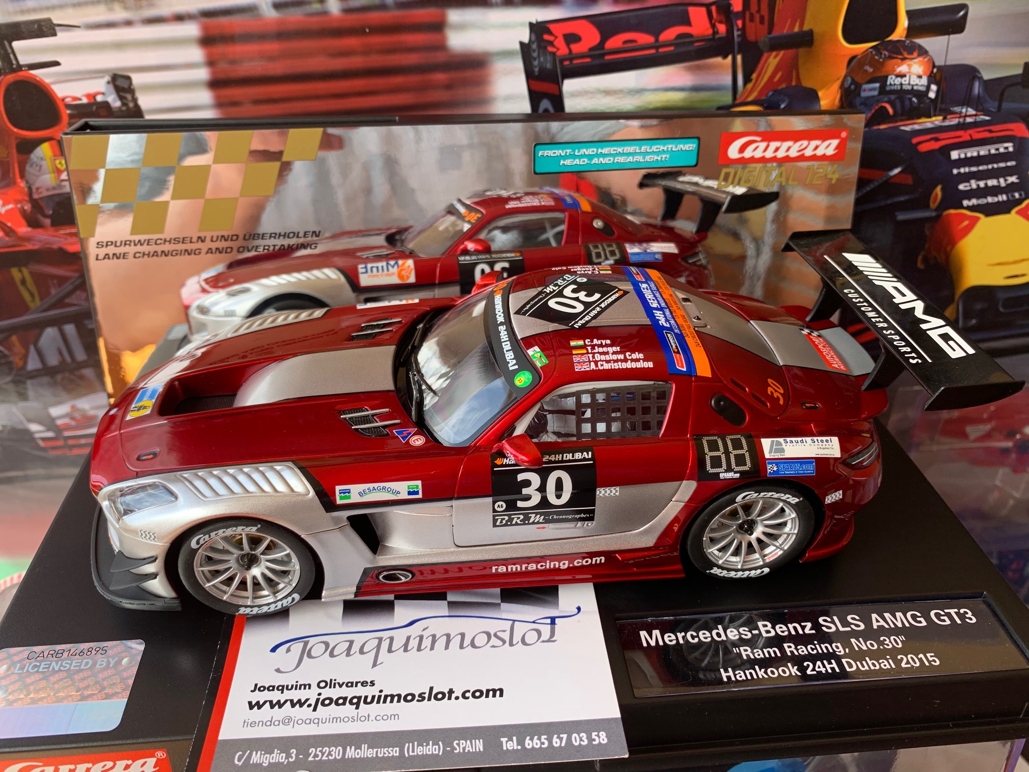 carrera digital 124 23864 mercedes benz sls amg gt3 dubai 24h