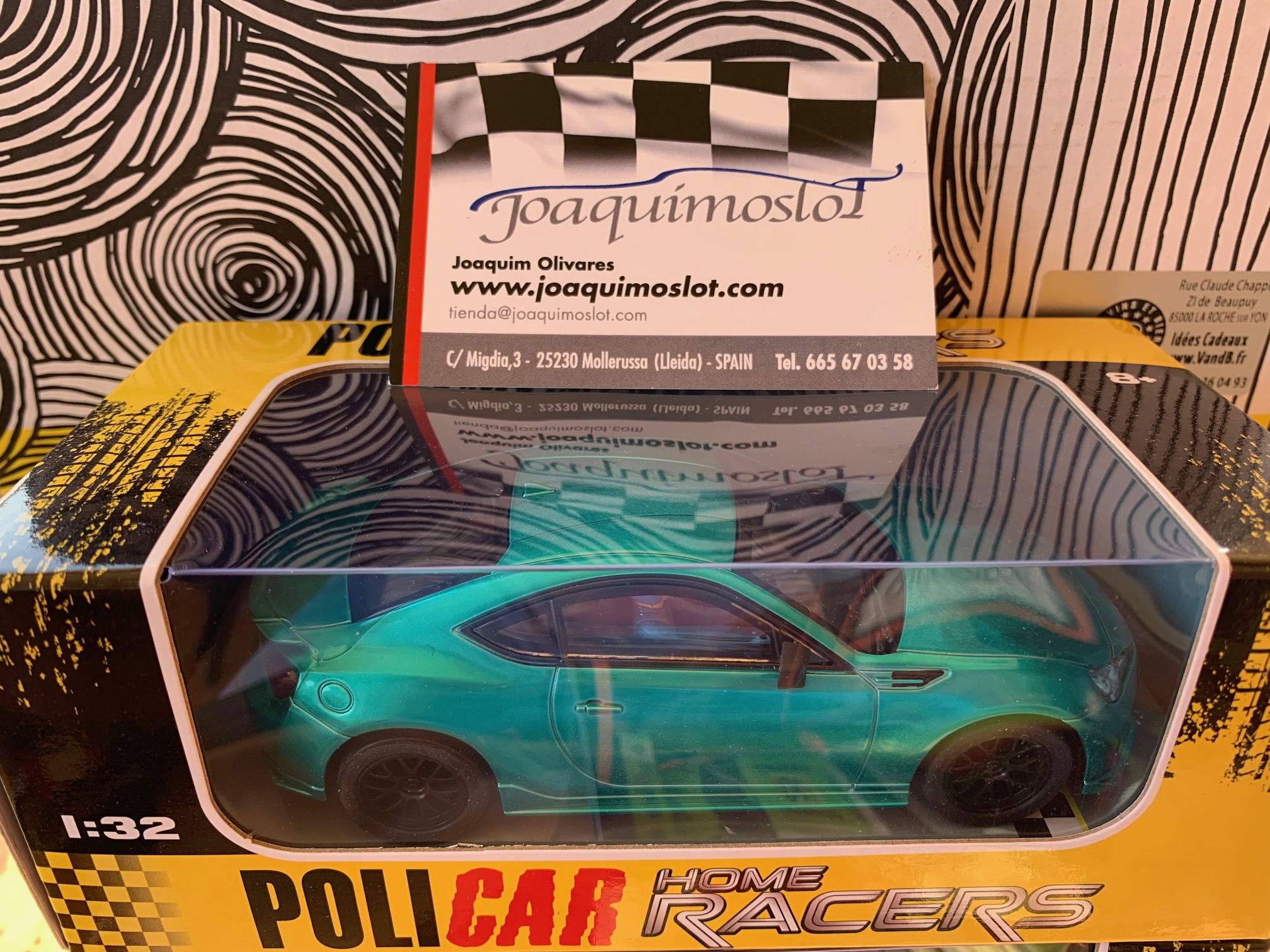policar subaru brz cyan con luces delanteras