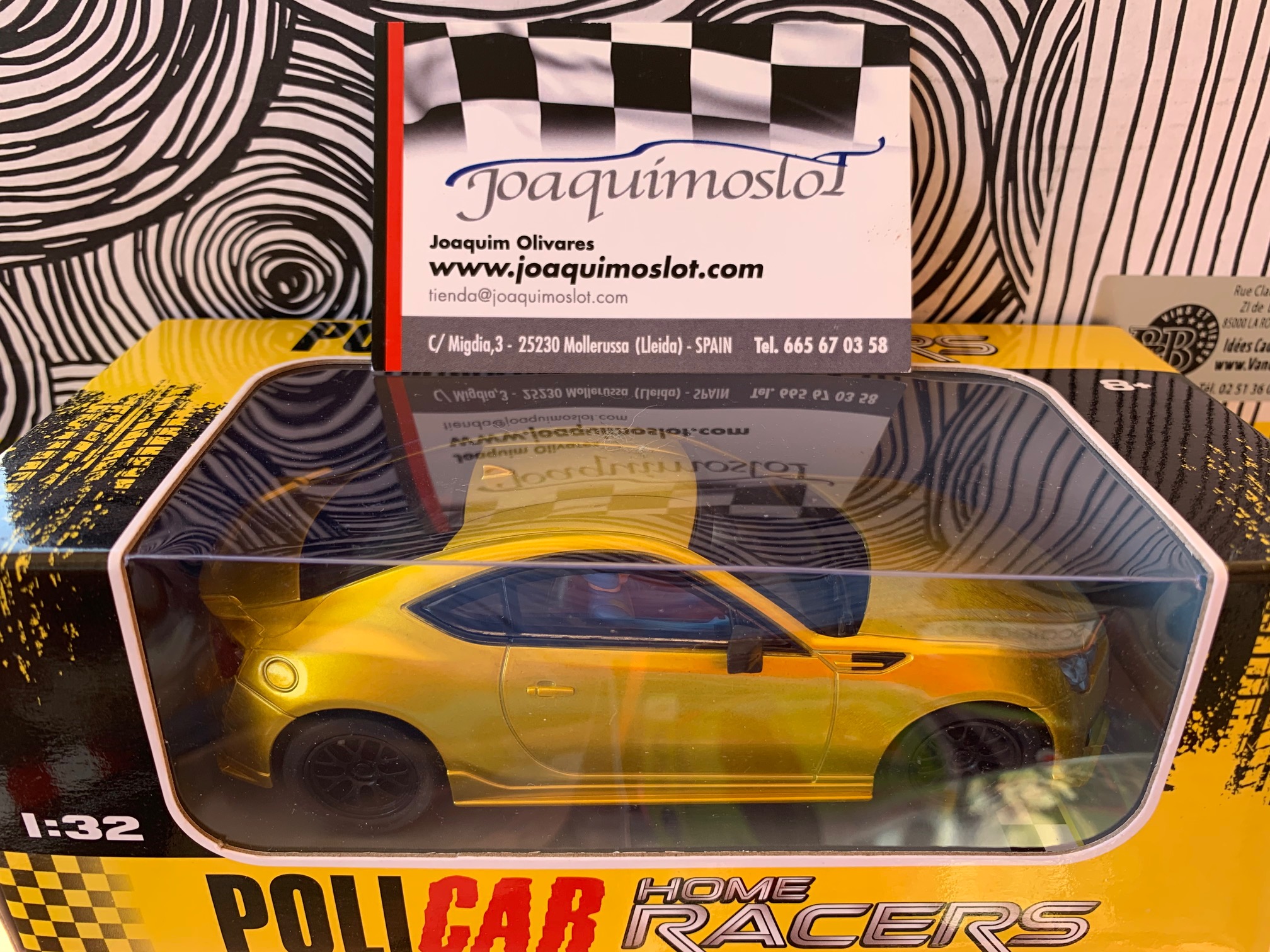 policar subaru brz yellow con luces delanteras
