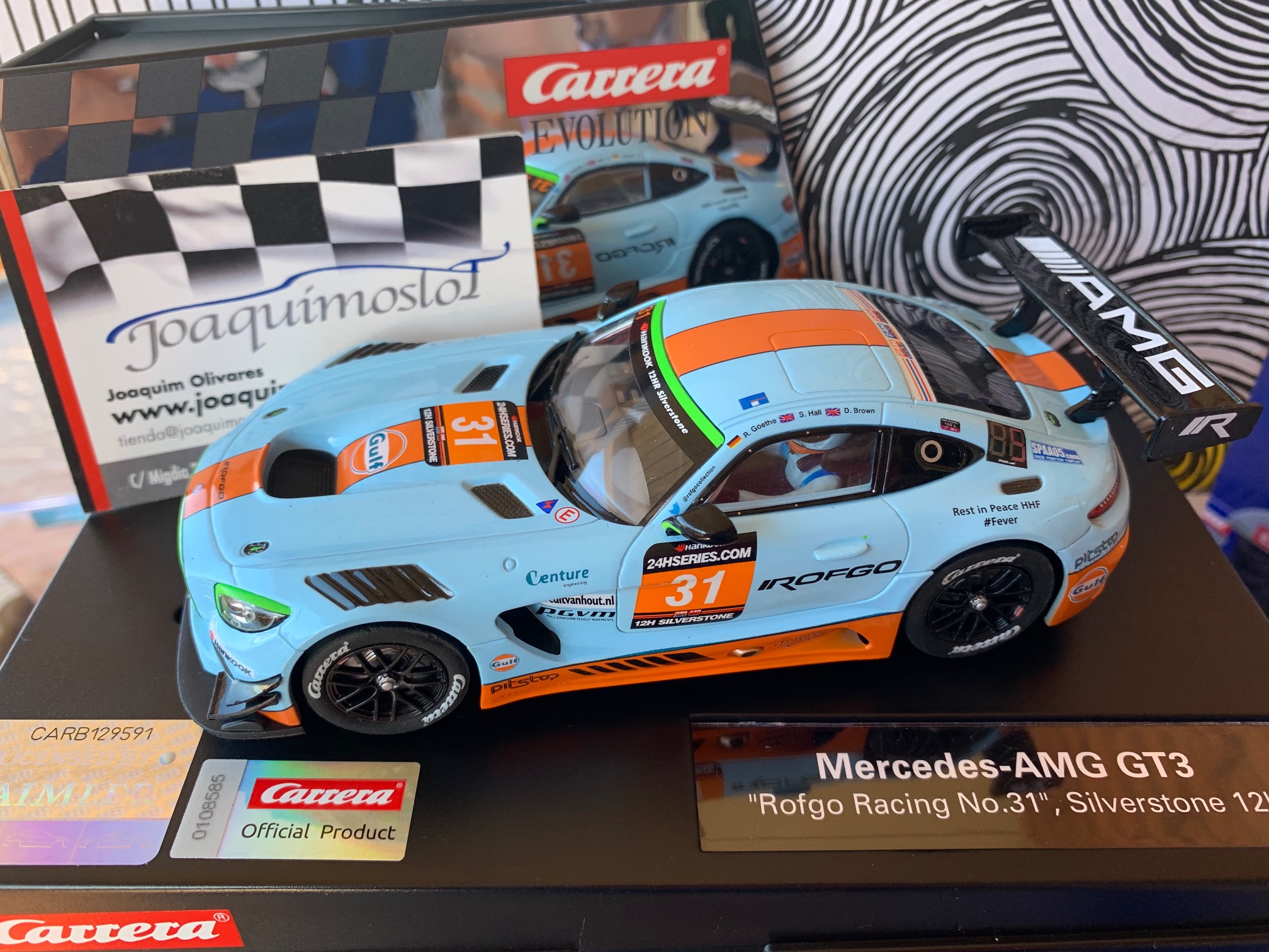 carrera 27593 mercedes-amg gt3 " rofgo n#31 silvestone 12h