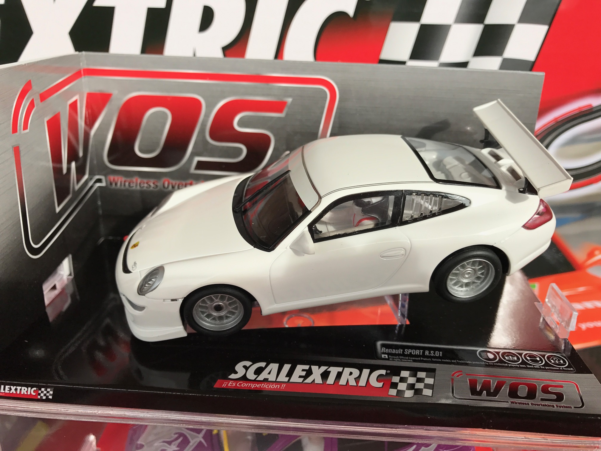 exclusivo porche 911 gt scalextric wos "blanco"