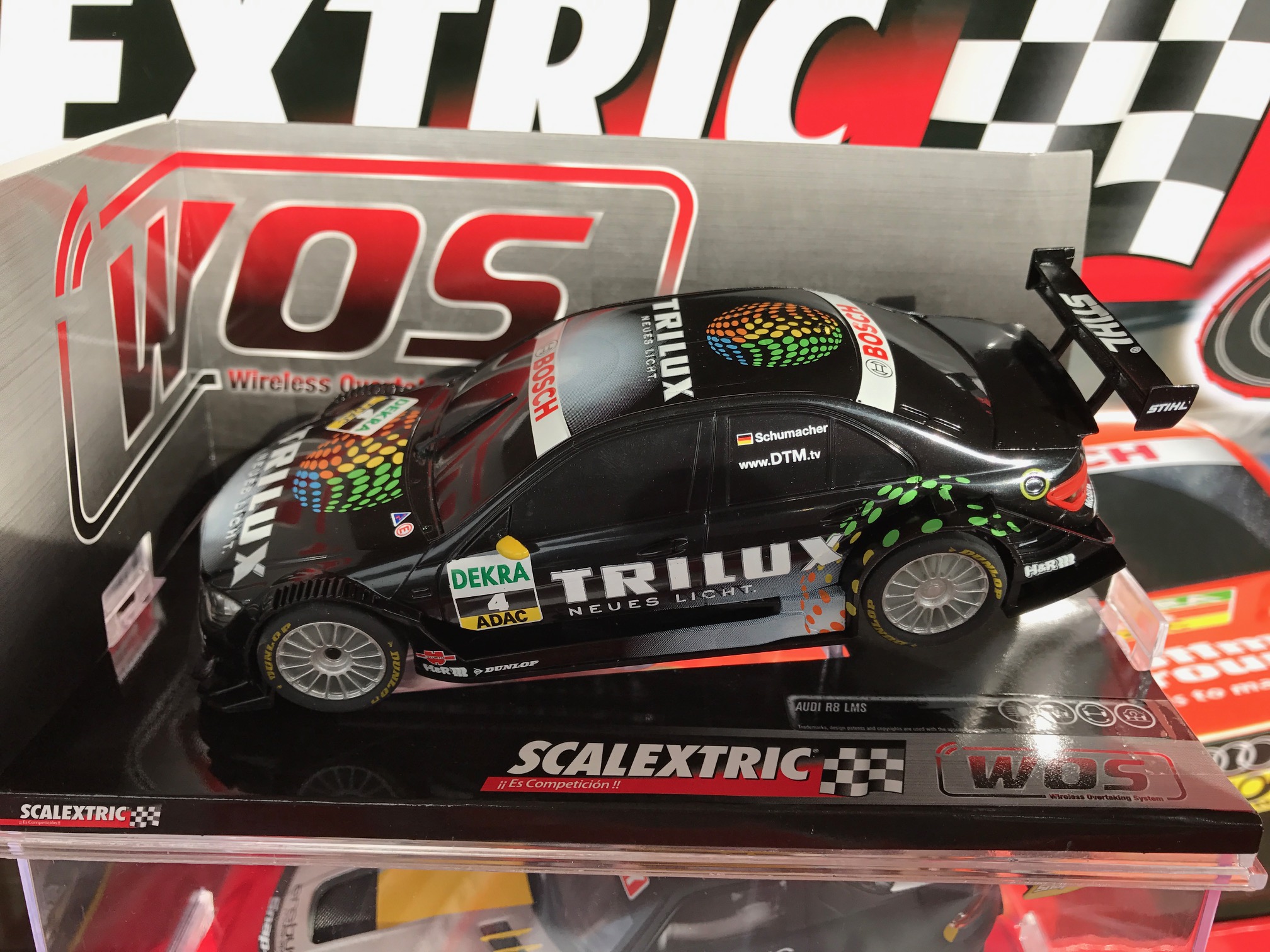 exclusivo mercedes amg dtm " trilux" scalextric wos