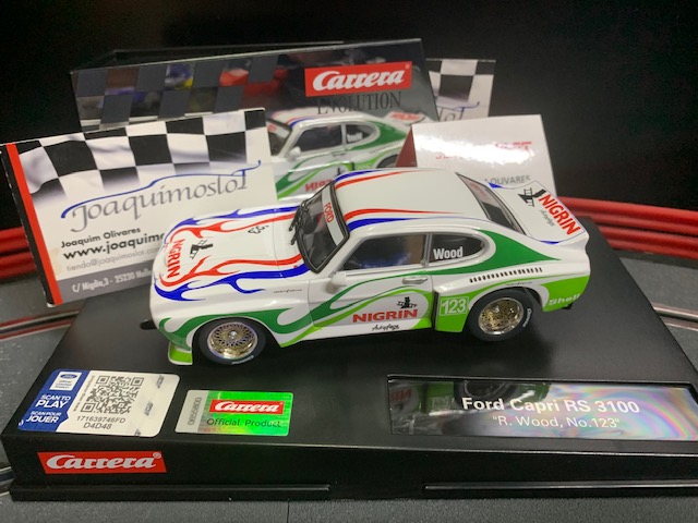 carrera evolution 27722 ford capri 3100 rs "r.wood, no.123"