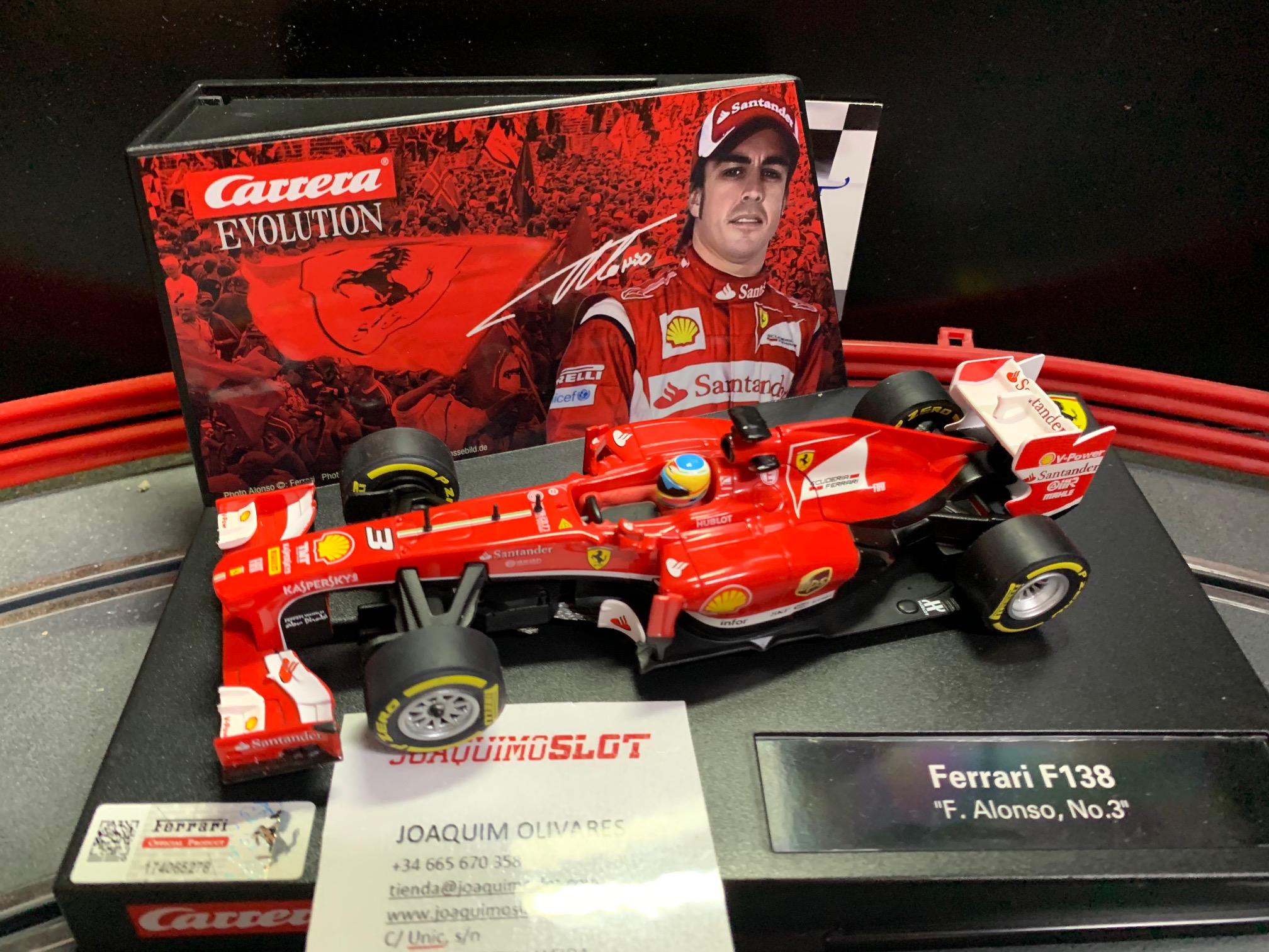 carrera evolution 27466 ferrari f138, f.alonso no.3