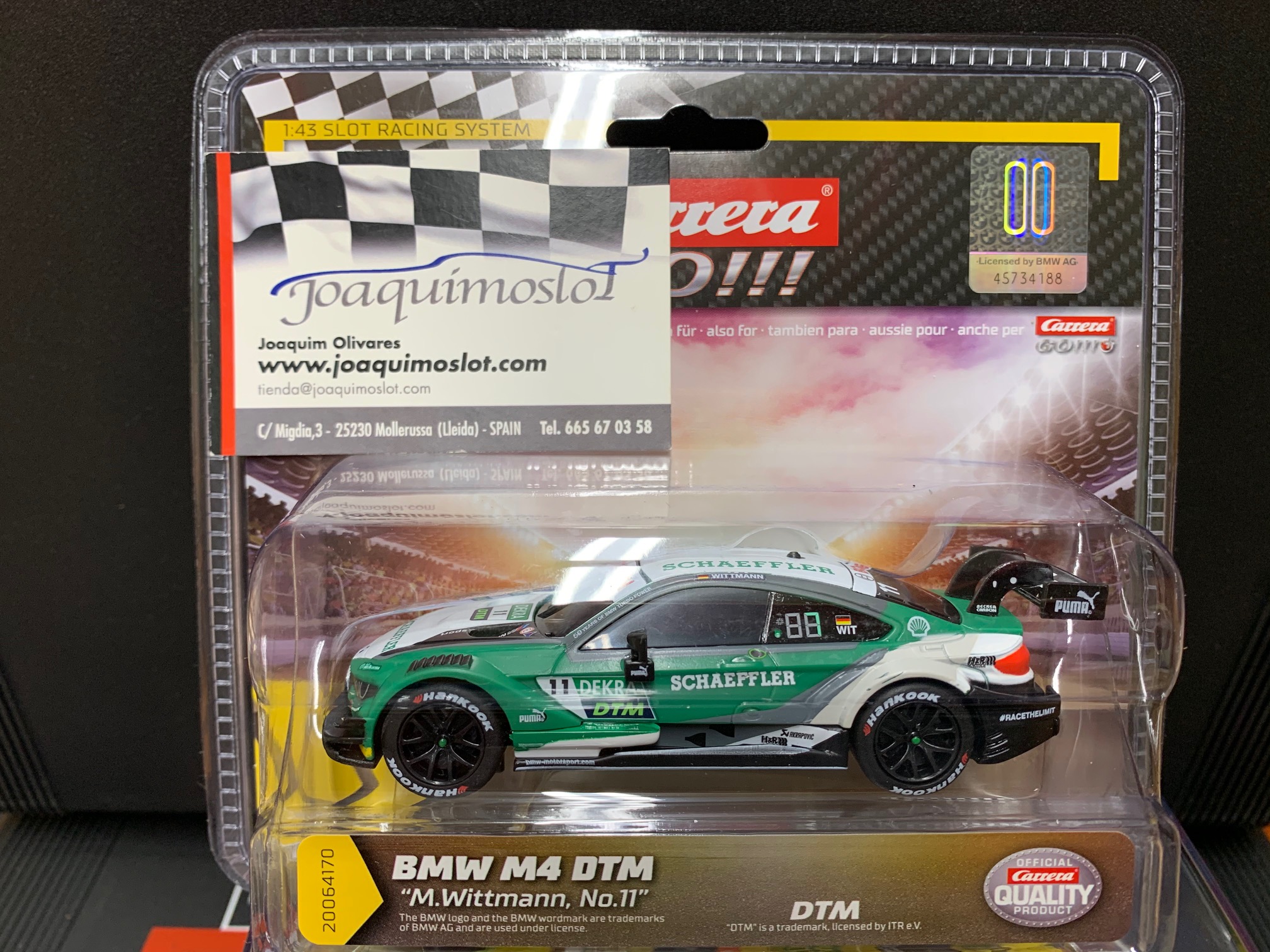 carrera go!!! 64170 bmw m4 dtm "m.wittmann, no. 11"