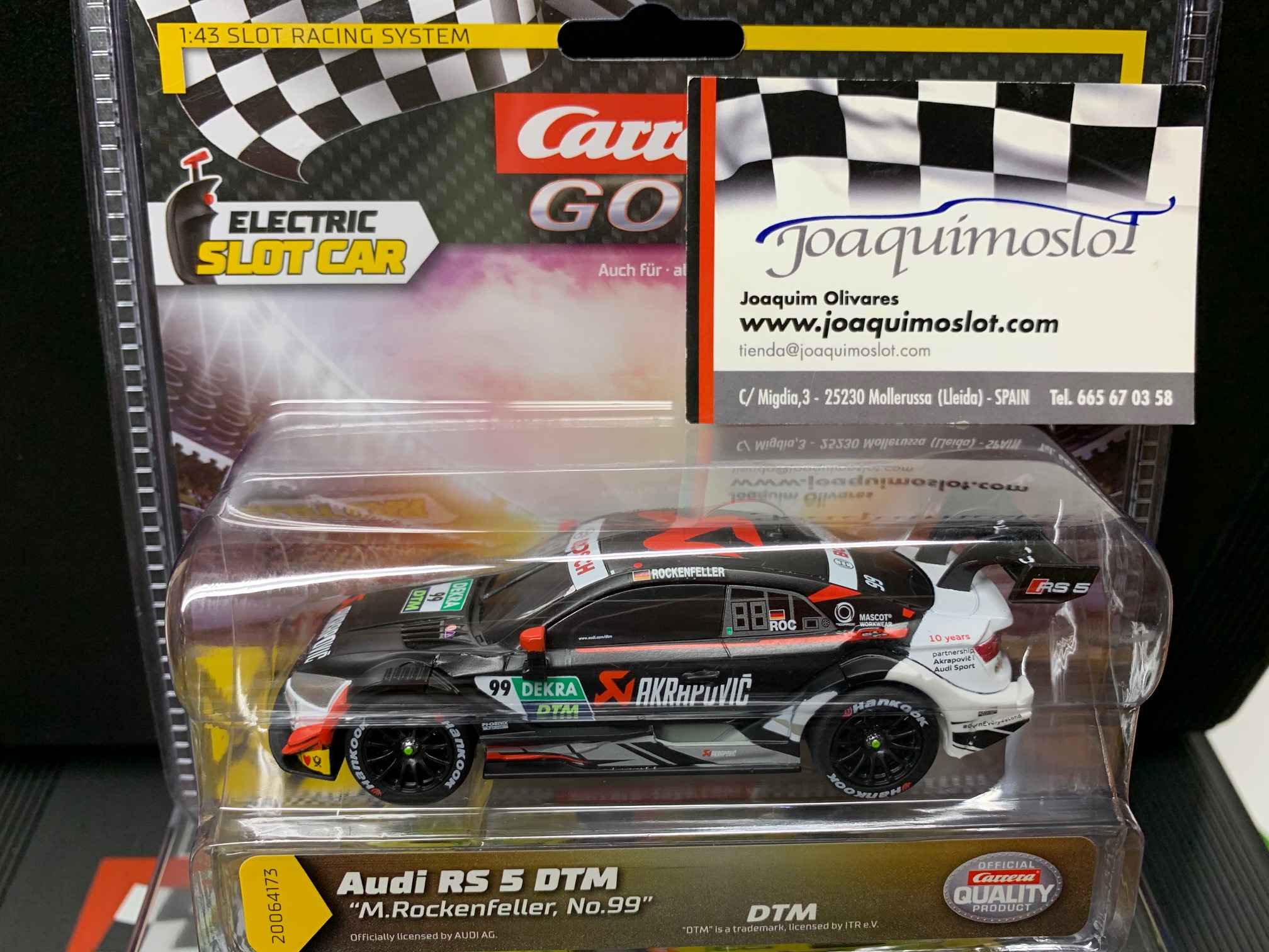 carrera go!!! 64173 audi rs 5 #99 dtm m.rockenfeller