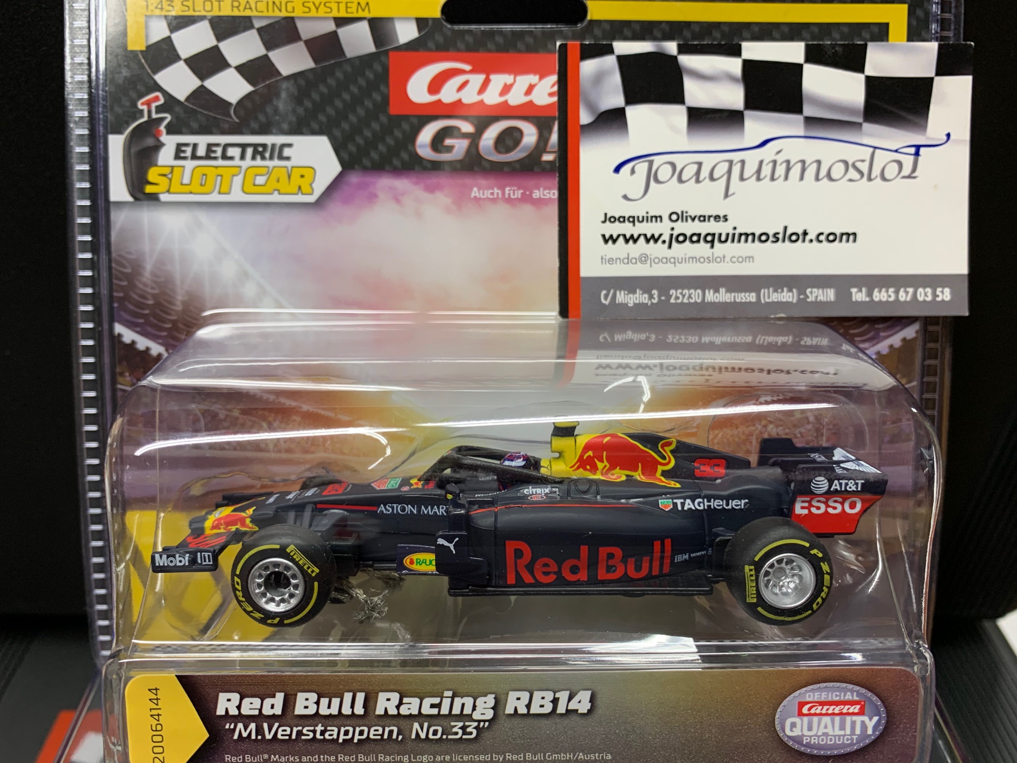 carrera go!!! 64144 red bull racing rb14, max verstappen, no.33