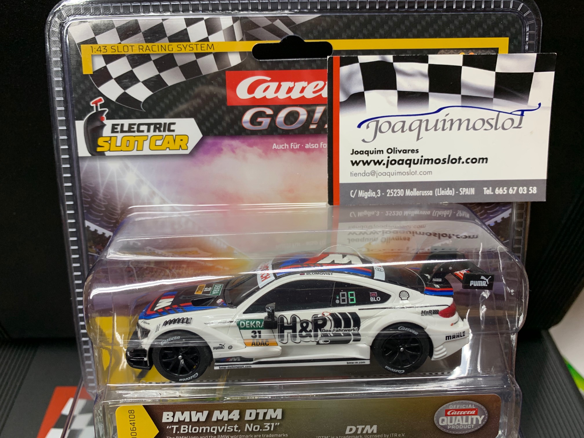 carrera go!!! 64108 bmw m4 dtm "t. blomqvist, no. 31"
