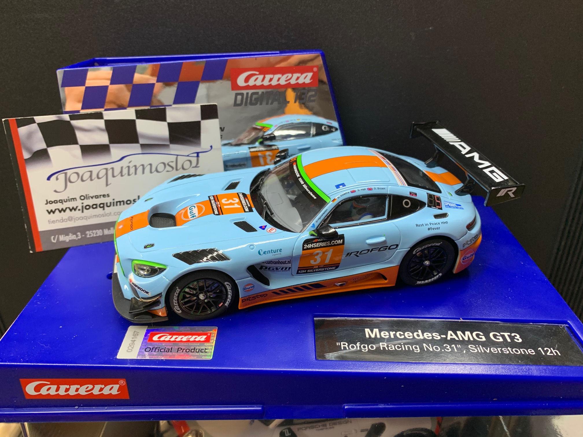 carrera digital 30870 amg gt3 mercedes gulf racing nº31