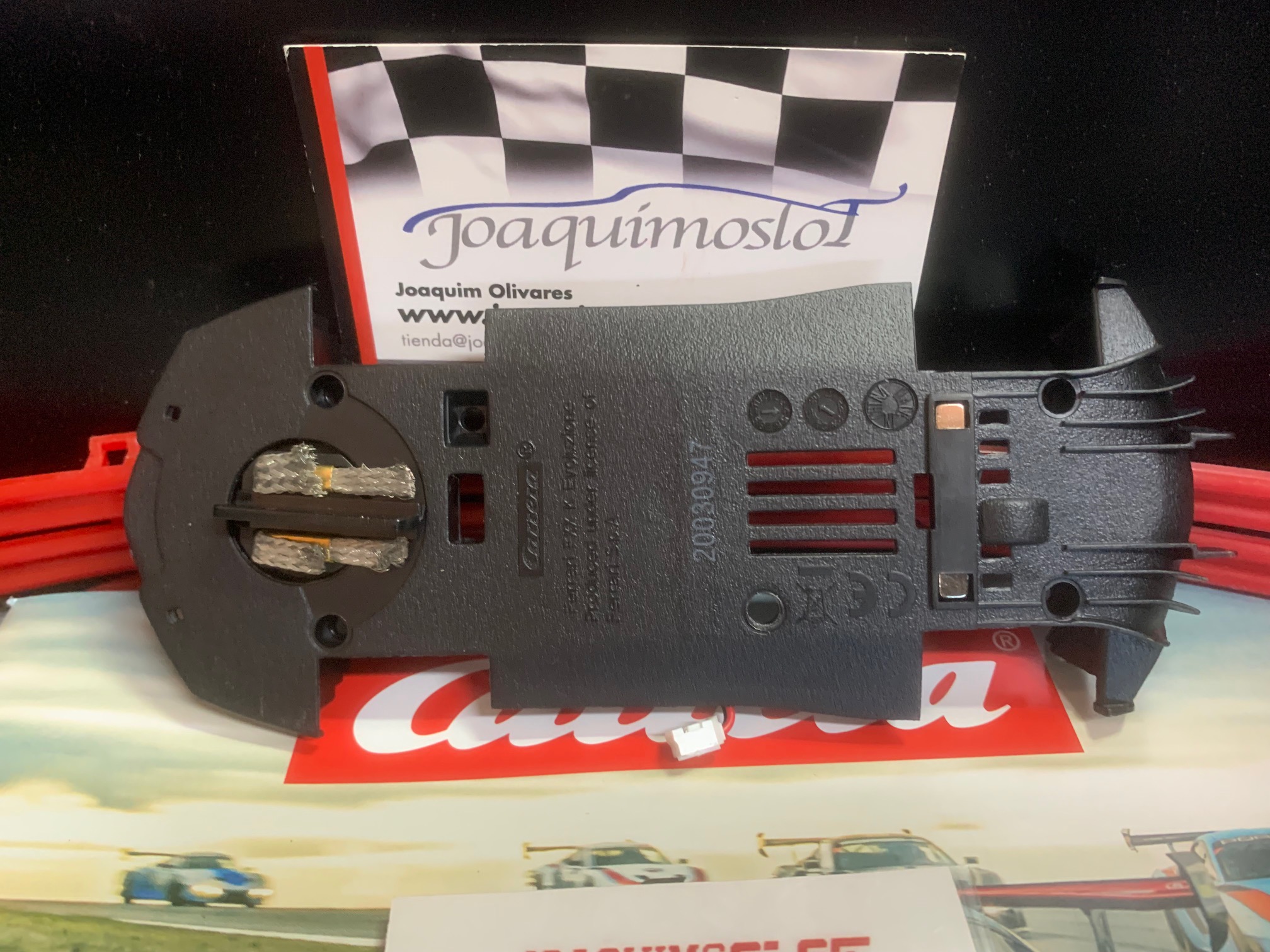 carrera evolution ferrari xxx chasis + guia+iman