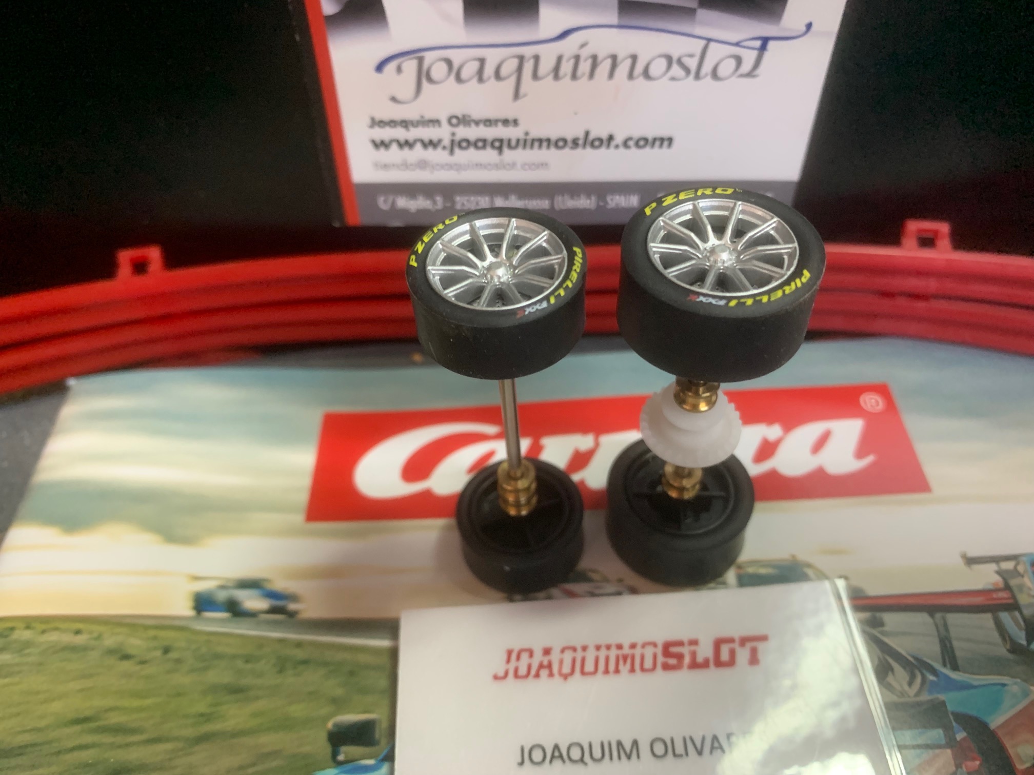 carrera evolution ferrari xxx tren de ruedas delantero/ trasero