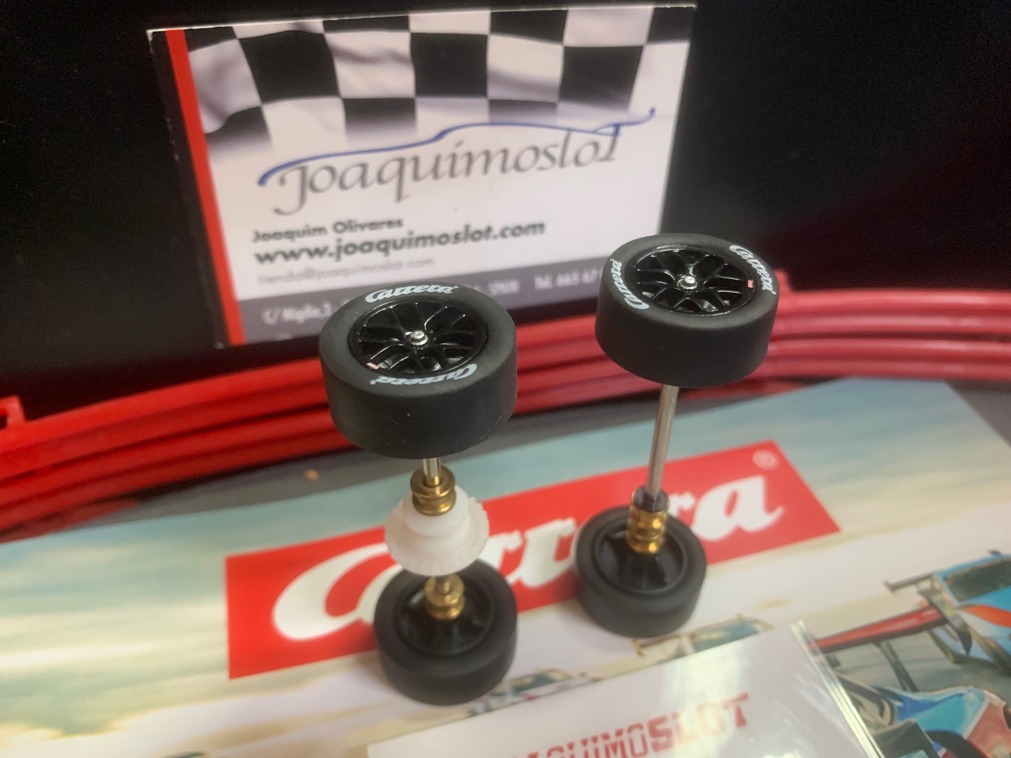 carrera evolution corvette c7r tren de ruedas delantero/ trasero