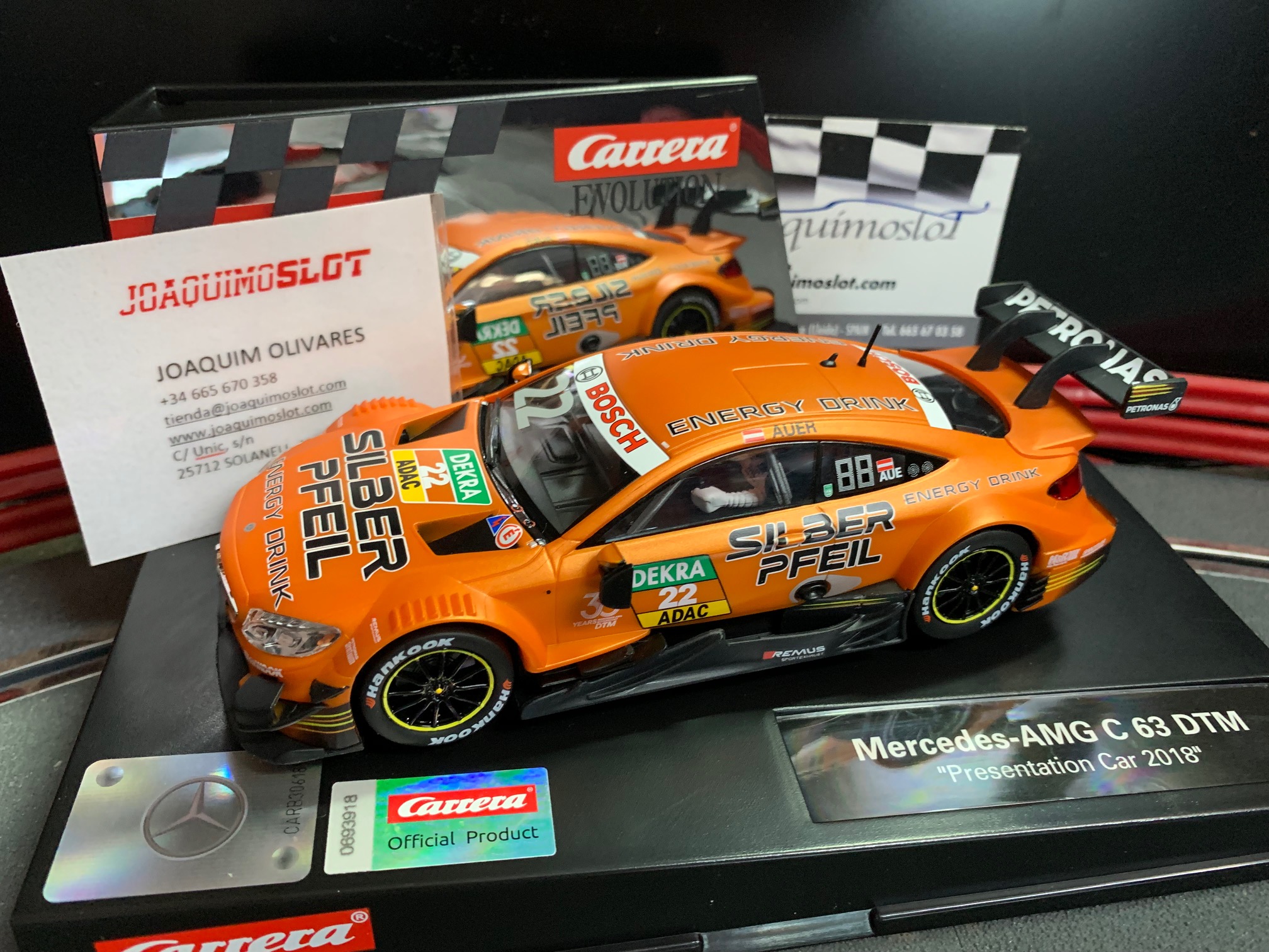 carrera evolution 27694 mercedes-amg c 63 dtm "l.auer, no.22"