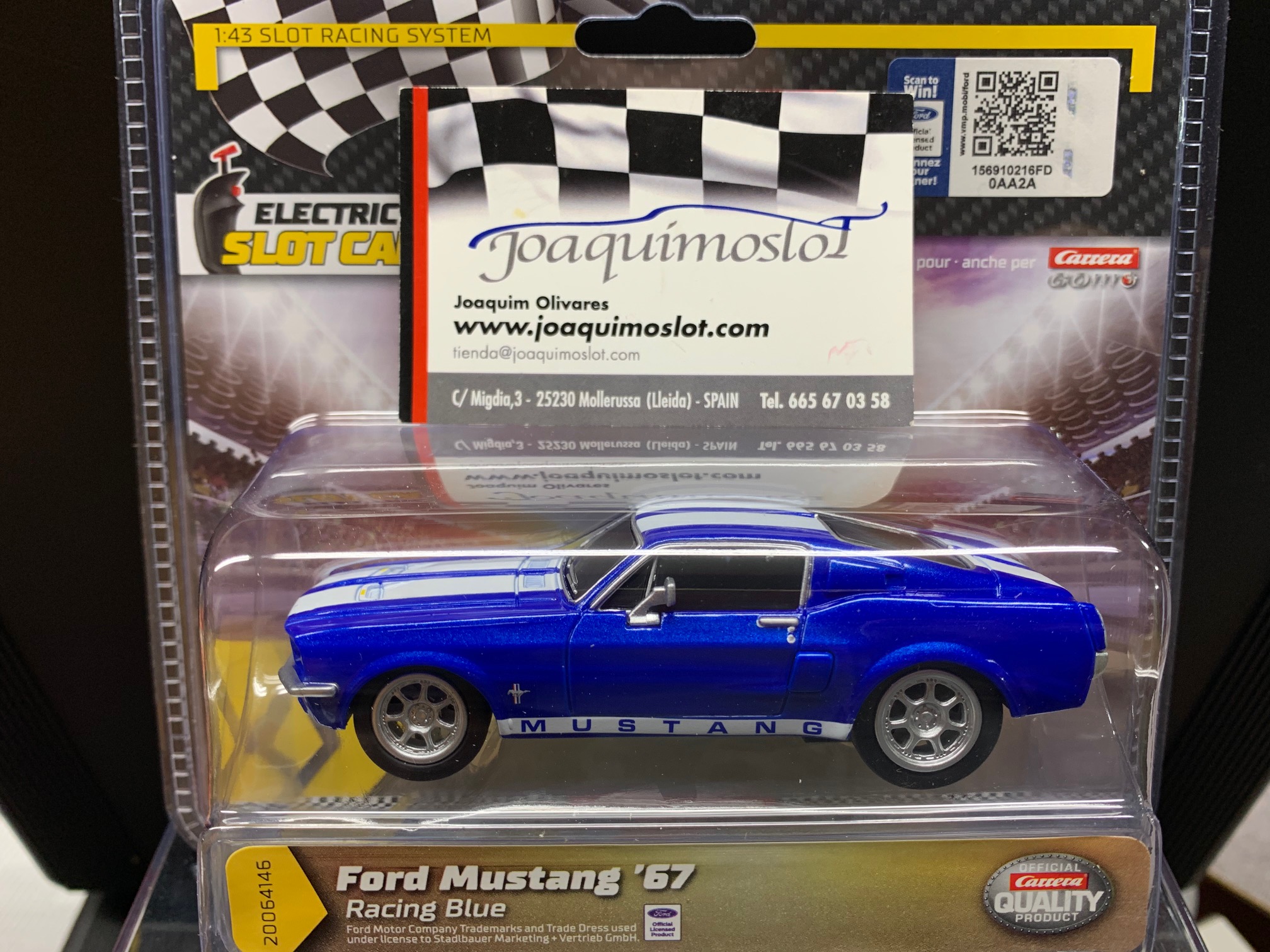 carrera go!!! 64146 ford mustang '67 - racing blue