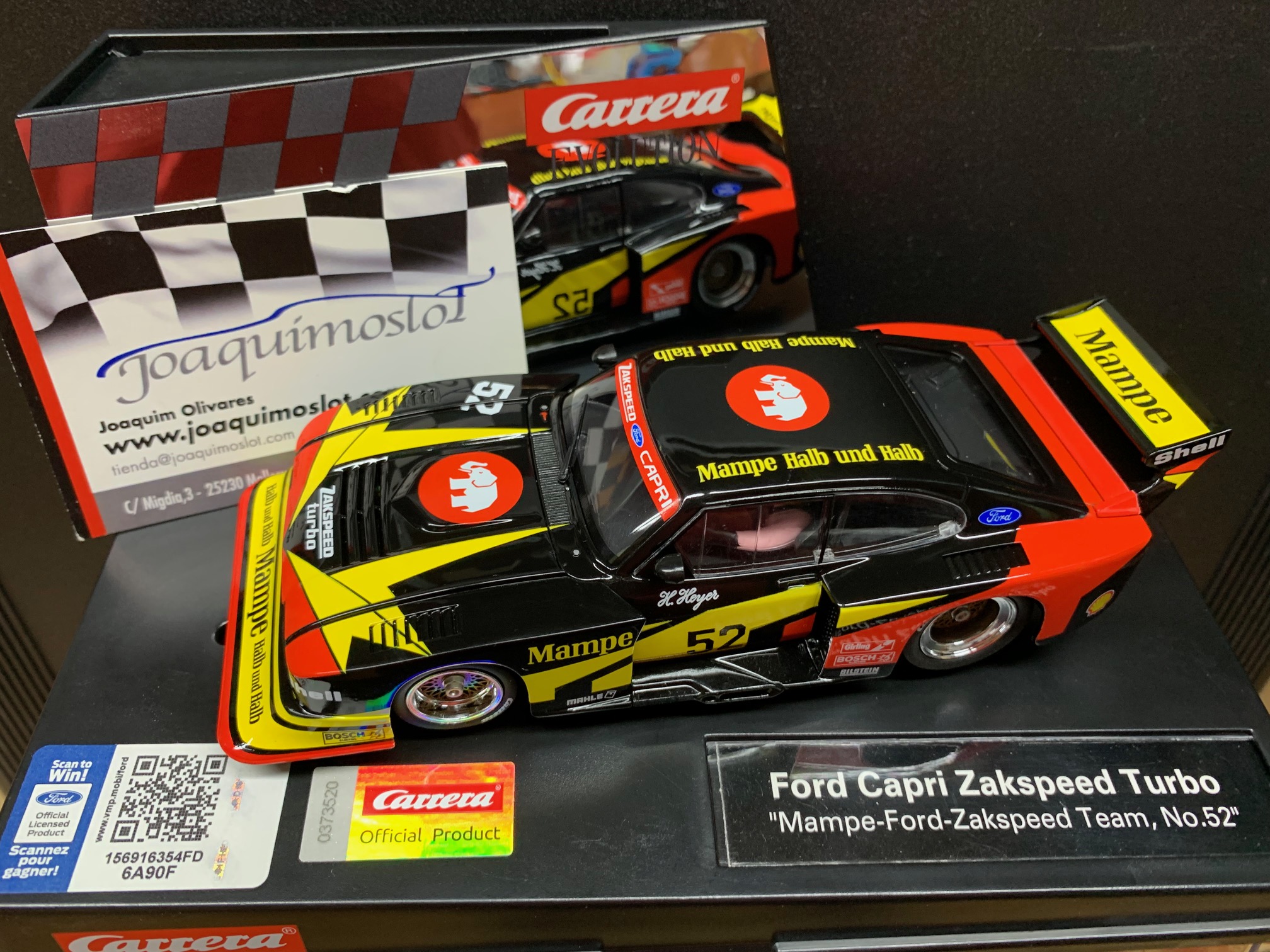 carrera evolution 27647 ford capri zakspeed turbo "mampe-ford-za