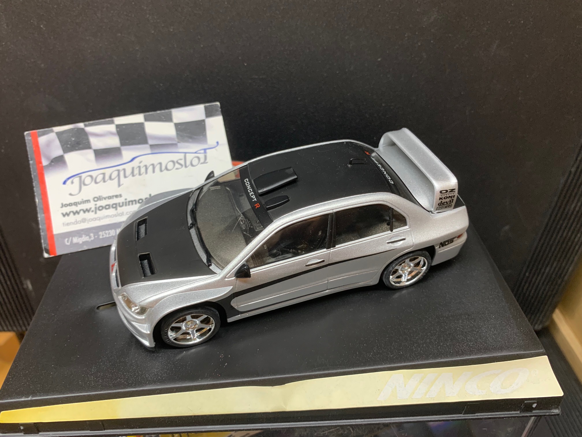 ninco 50395 mitsubishi lancer tuning " gris/negro "