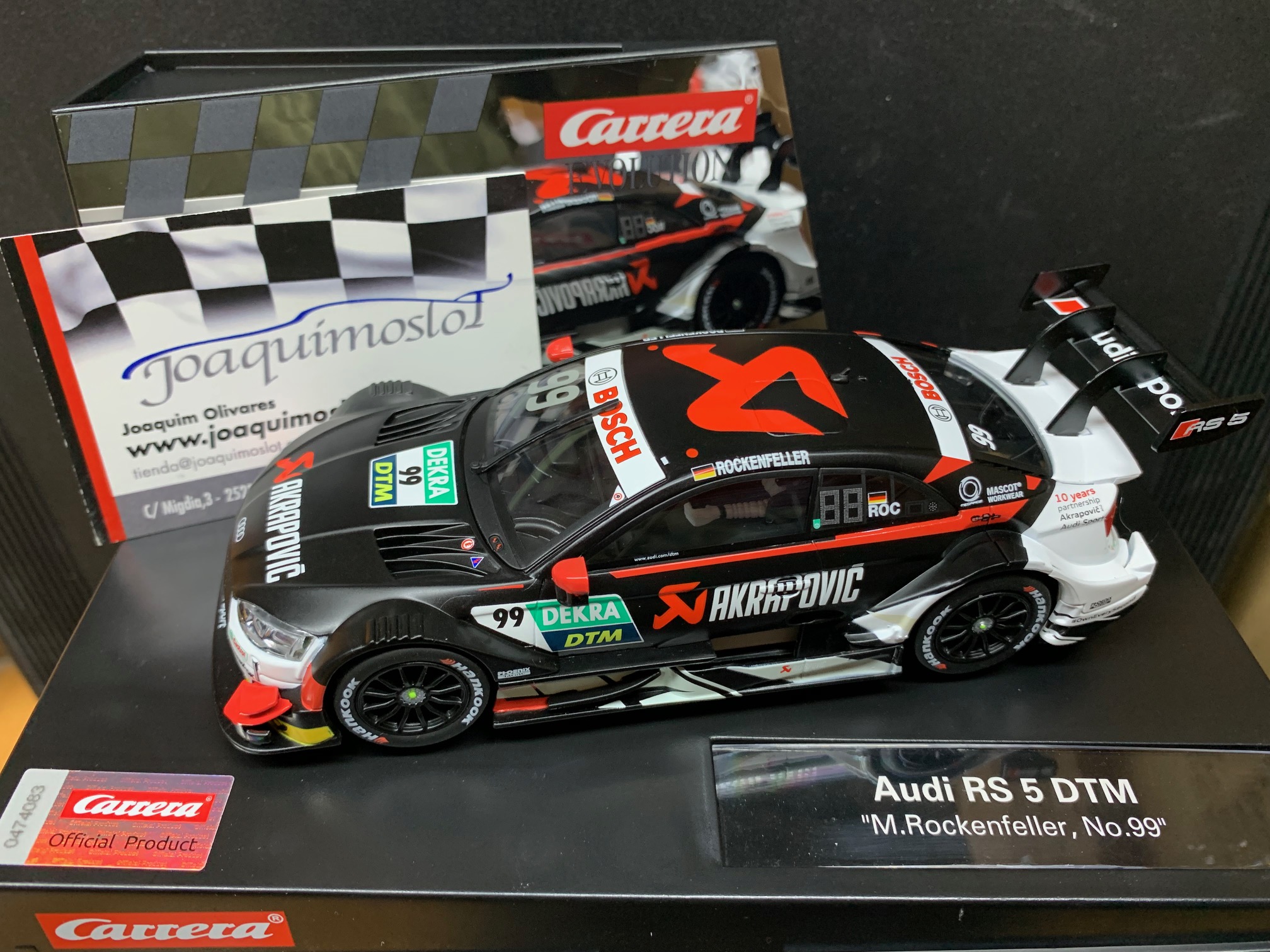 carrera evolution 27665 audi rs 5 dtm "m.rockenfeller, no.99"