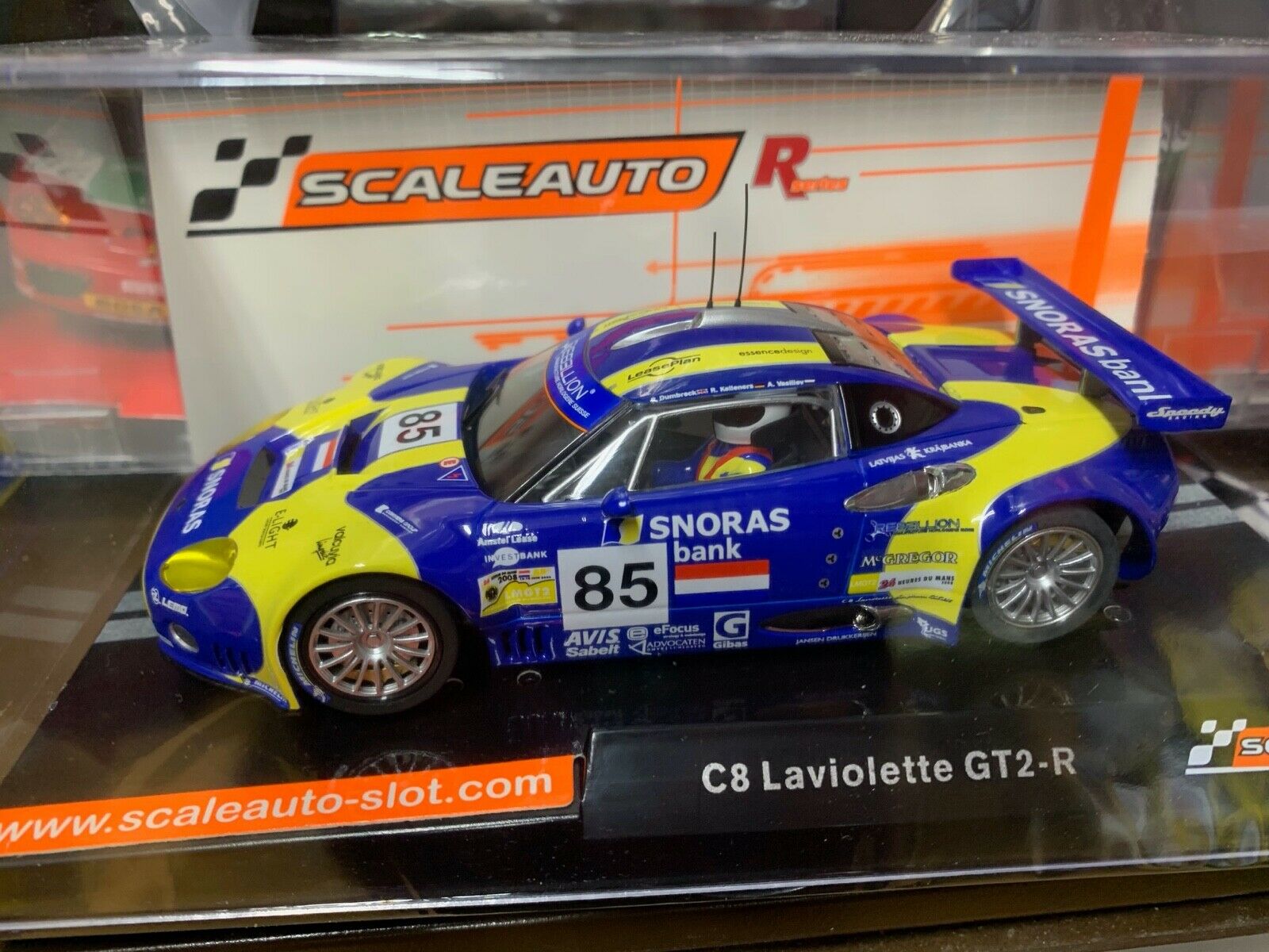scaleauto sc-6050r c8 laviolette gt2r spyder 24h le mans 2008 n.