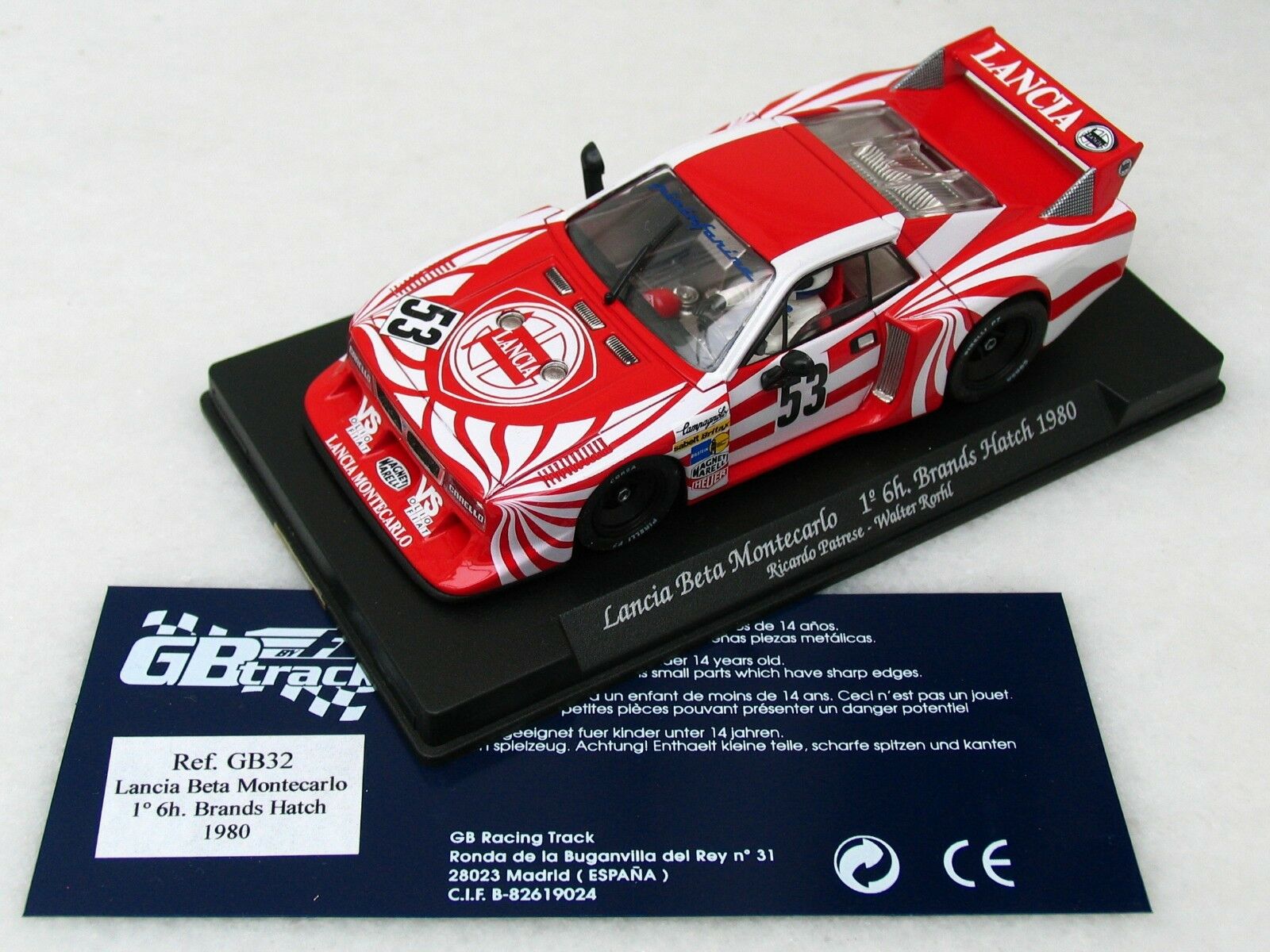 gb track gb32 lancia beta montecarlo 1º 6h. brands hatch 1980